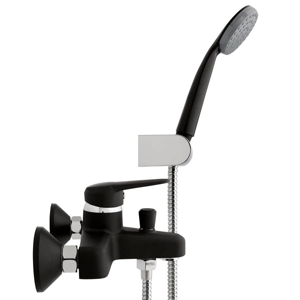 MONOMANDO STRETTO LLAVE GRIFO TINA DUCHA MODELO PADOVA NEGRO MATE - 2