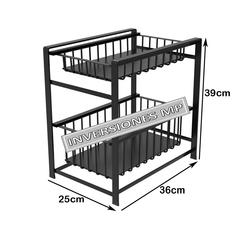 OGANIZADOR RACK DE ESPECIAS COCINA MULTIFUNCIONAL 2 NIVELES - 2
