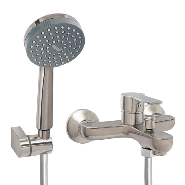 MONOMANDO STRETTO LLAVE GRIFO TINA DUCHA MODELO ARONA NIQUEL - 1
