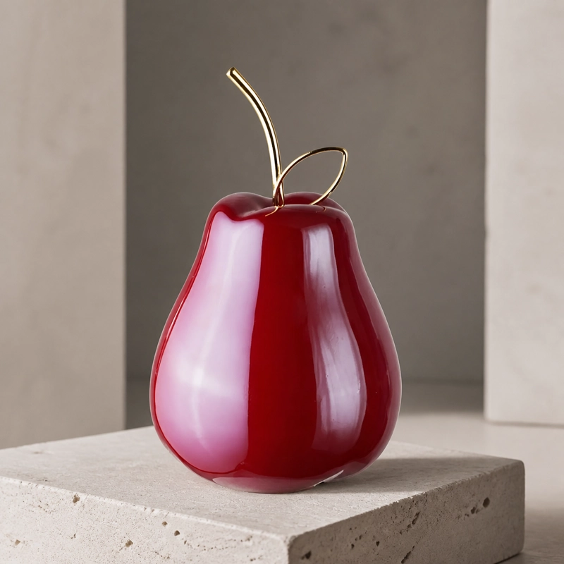 ESCULTURA FRUTAL FIGURA DECORATIVA PERA - 3