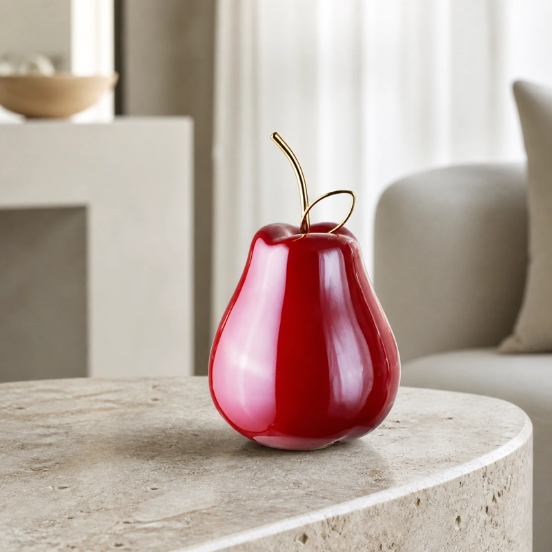 ESCULTURA FRUTAL FIGURA DECORATIVA PERA - 5