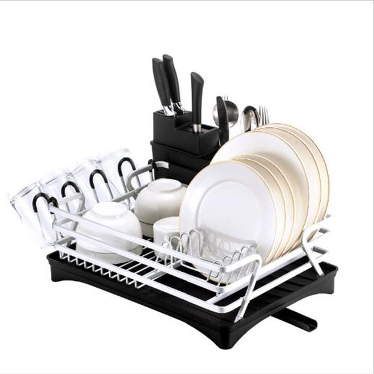 SECADOR DE PLATOS PLATERA MODERNA DE ALUMINIO INOXIDABLE - 1