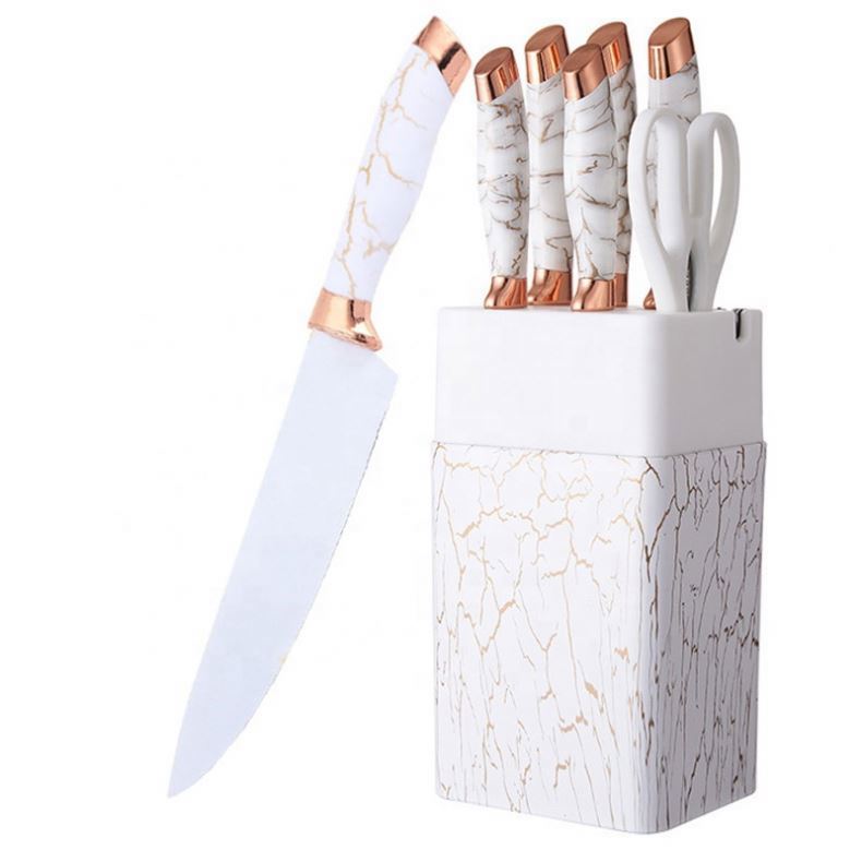 SET CUCHILLOS DE COCINA 7 PIEZAS CON BASE - 1