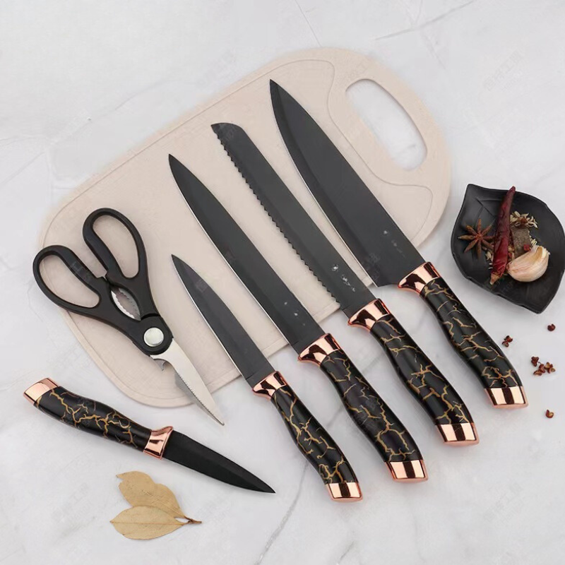 SET CUCHILLOS DE COCINA 7 PIEZAS CON BASE - 3