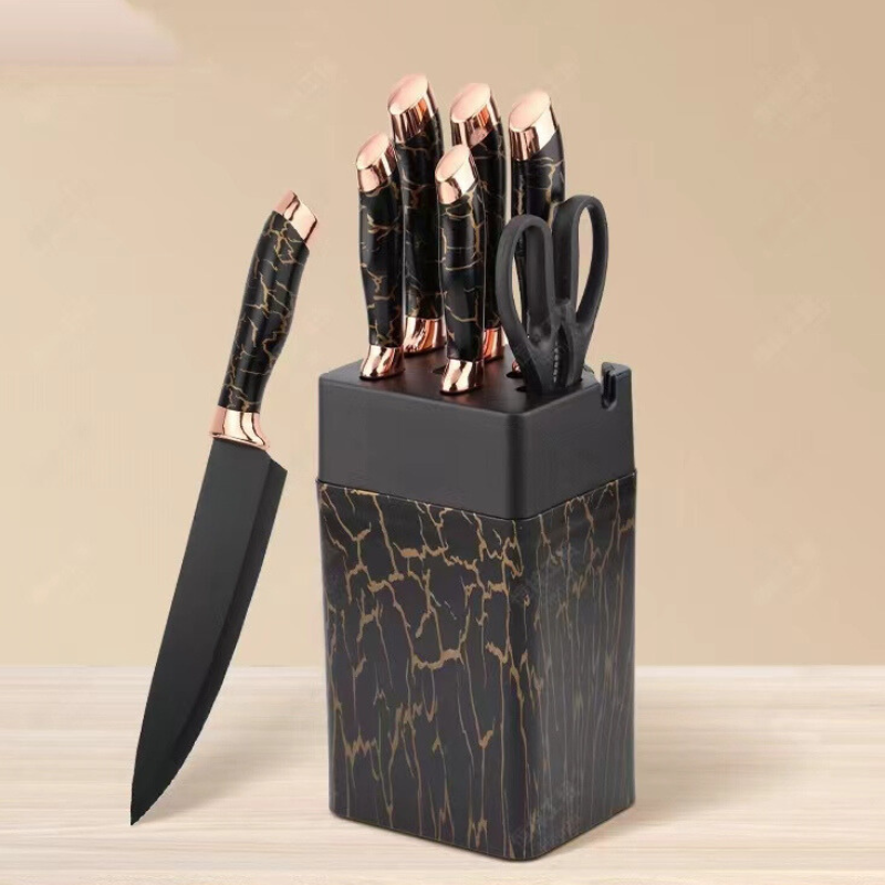 SET CUCHILLOS DE COCINA 7 PIEZAS CON BASE - 4