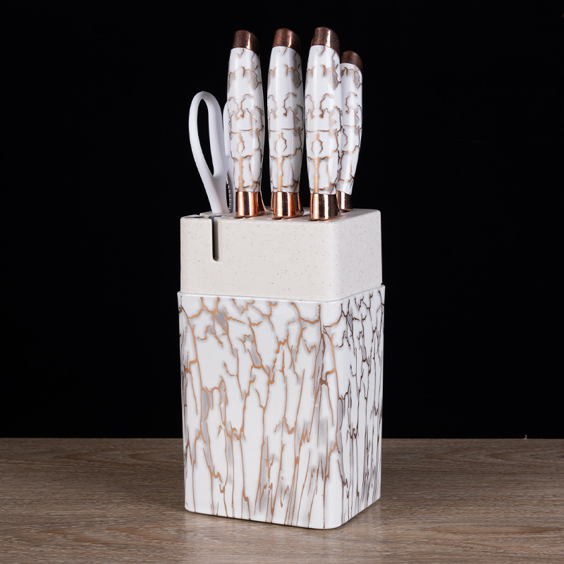 SET CUCHILLOS DE COCINA 7 PIEZAS CON BASE - 4
