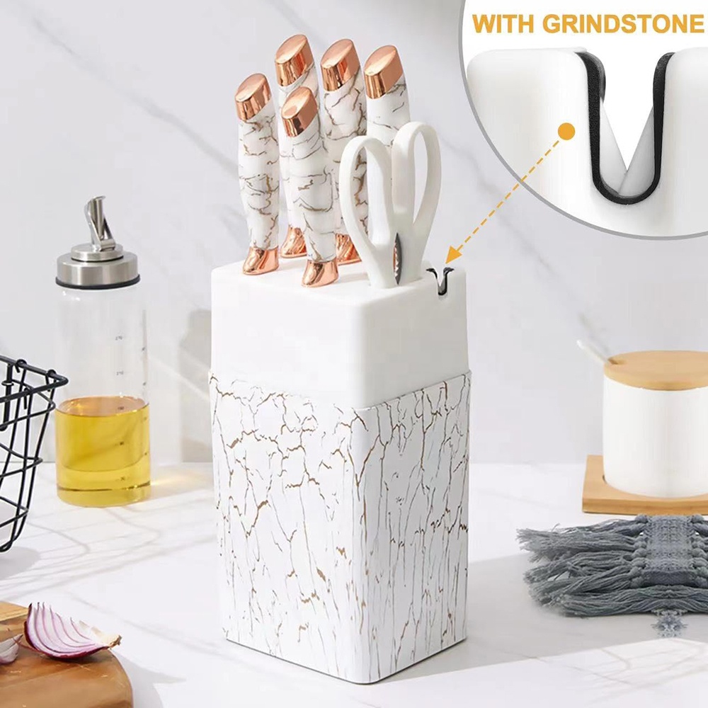 SET CUCHILLOS DE COCINA 7 PIEZAS CON BASE - 5