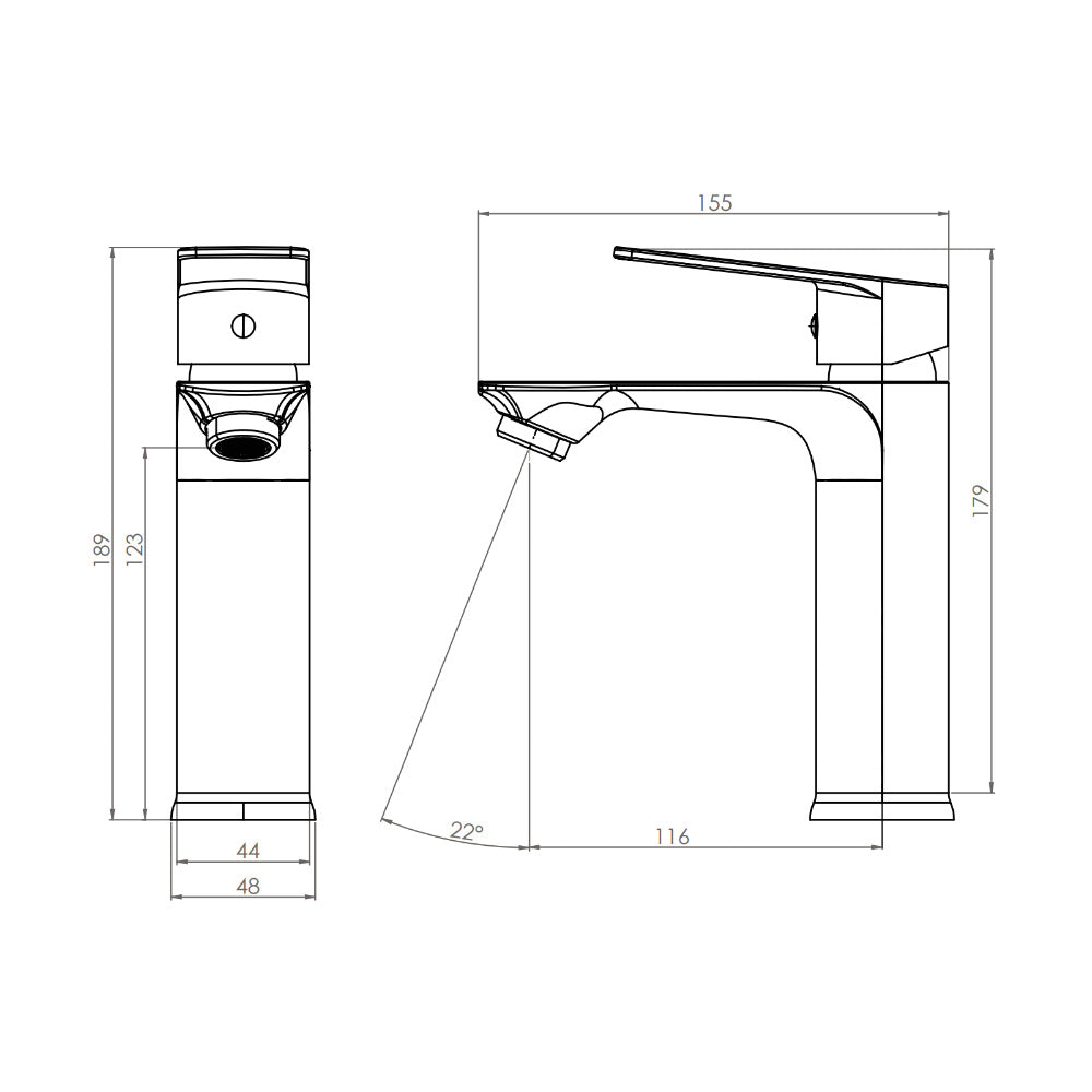 MONOMANDO PMB LAVATORIO LLAVE GRIFO MODELO QUEENS CROMO - 5