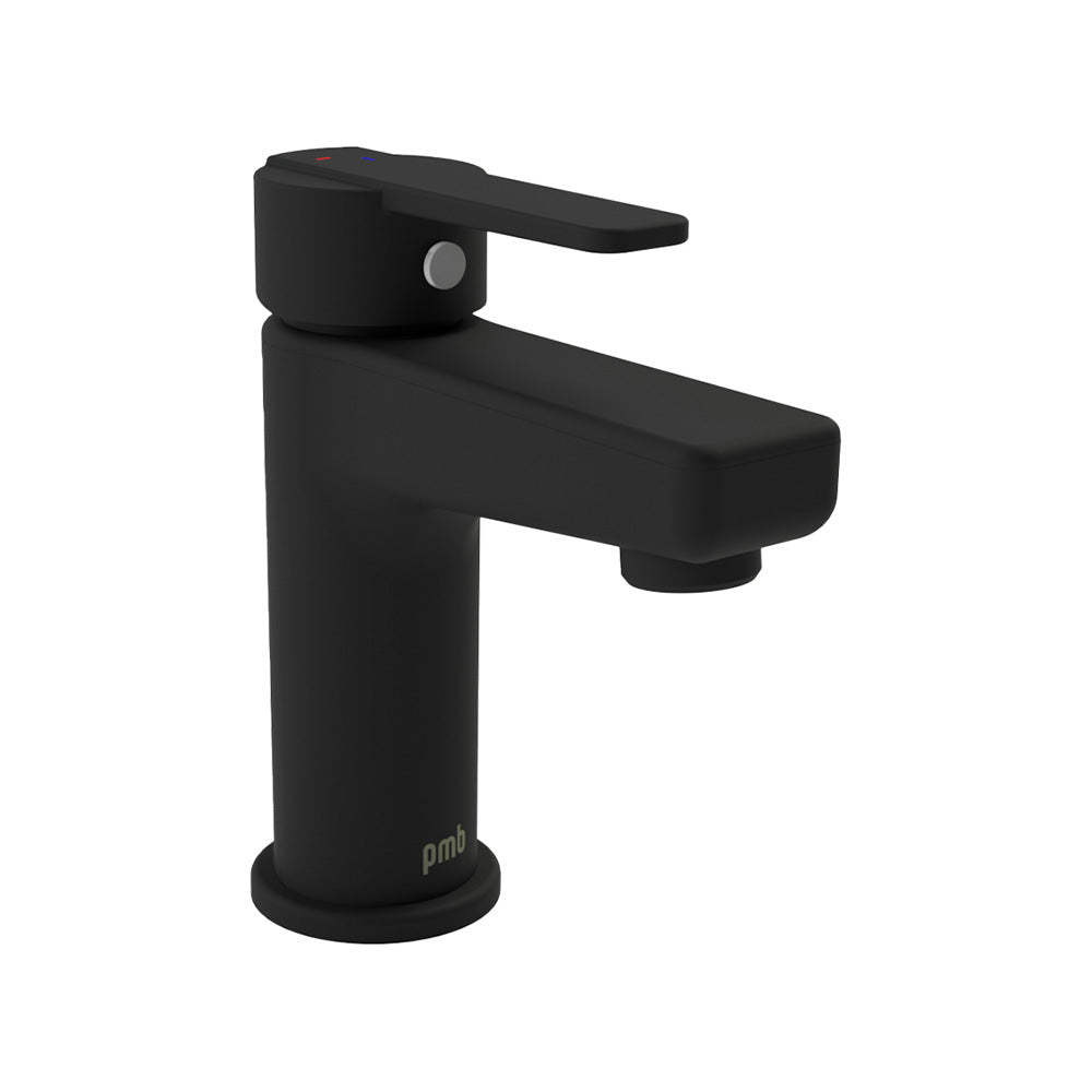 MONOMANDO PMB LAVATORIO LLAVE GRIFO MODELO HIGH DALLAS NEGRO - 1