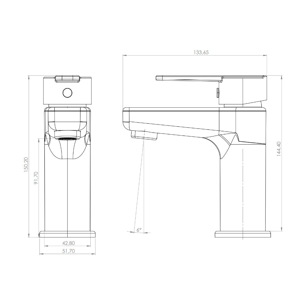 MONOMANDO PMB LAVATORIO LLAVE GRIFO MODELO HIGH DALLAS NEGRO - 2