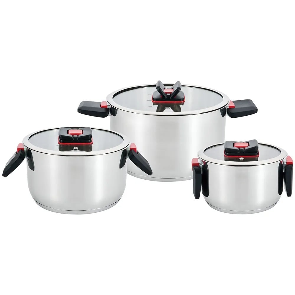 BATERÍA DE COCINA VITTA SPAZIO 6 PIEZAS CON ASAS PLEGABLES - 2