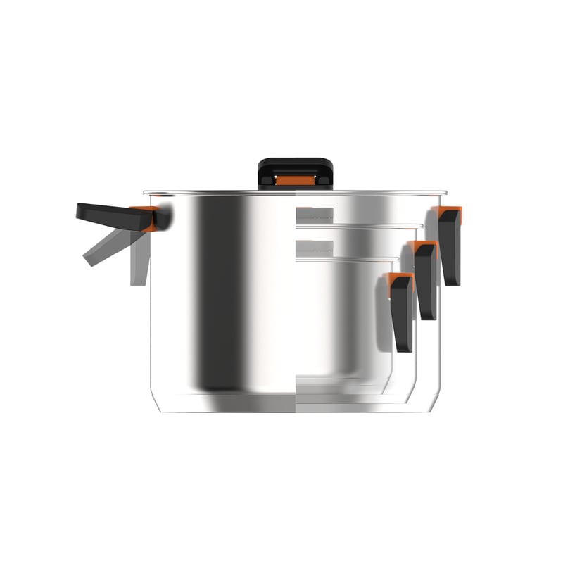 BATERÍA DE COCINA VITTA SPAZIO 6 PIEZAS CON ASAS PLEGABLES - 3