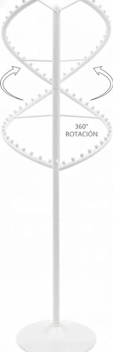 PERCHERO EXHIBIDOR COLGADOR PREMIUM METALICO ESPIRAL GIRATORIO - 5
