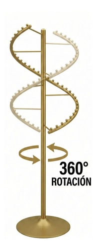 PERCHERO EXHIBIDOR COLGADOR PREMIUM METALICO ESPIRAL GIRATORIO - 5