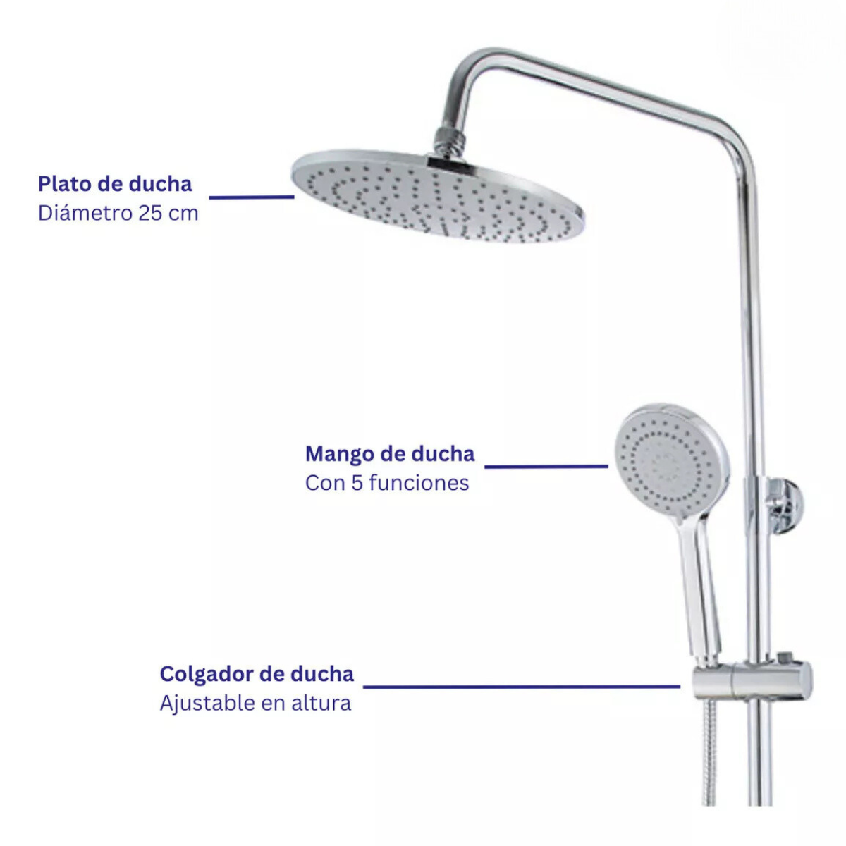 COLUMNA DUCHA CIRCULAR CON MONOMANDO DUCHA TAUMM - 2