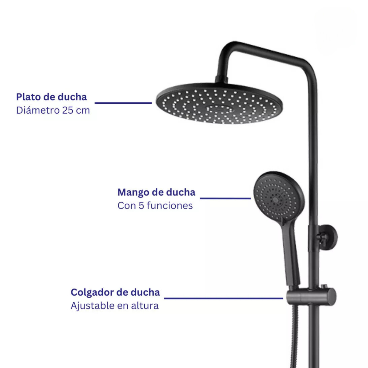 COLUMNA DUCHA CIRCULAR CON MONOMANDO NOTTE - 3