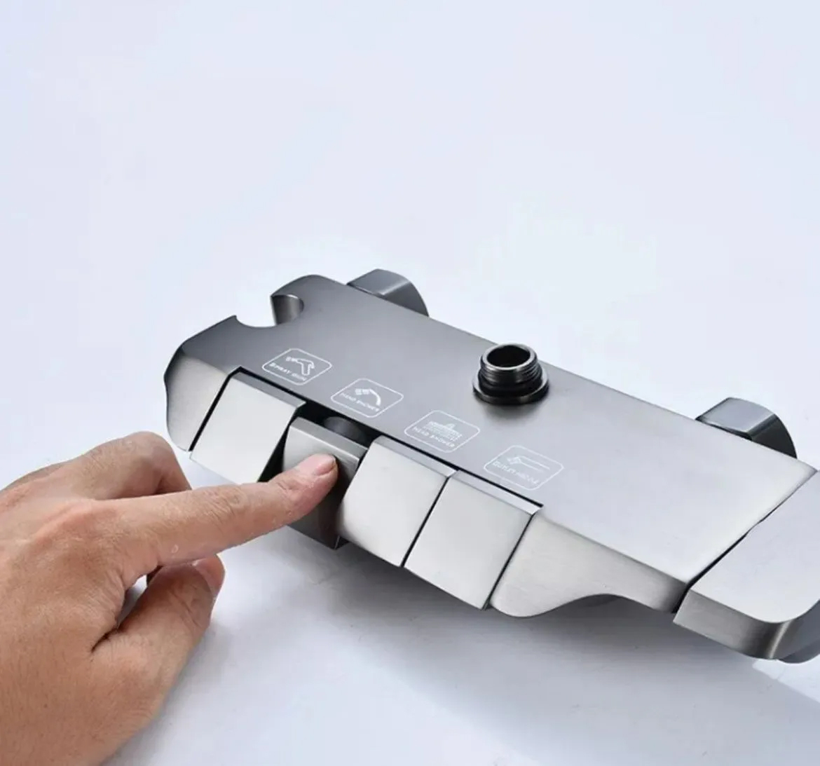 COLUMNA DUCHA CON TECLADO GUN METAL GRAFITO - 2