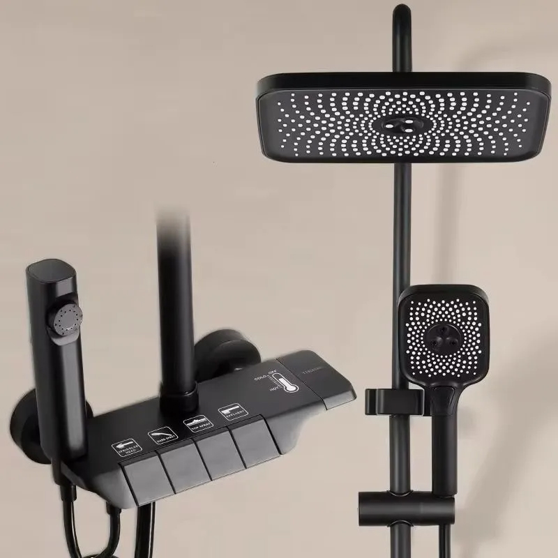 COLUMNA DUCHA CON TECLADO GUN METAL GRAFITO - 5