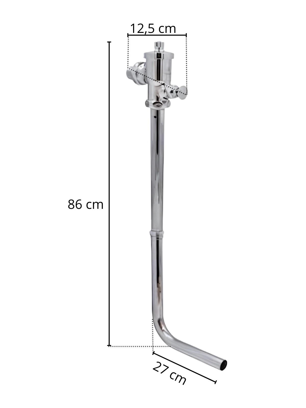FLUXOMETRO BOTON 3/4 L CON FITTINGS TAUMM - 3