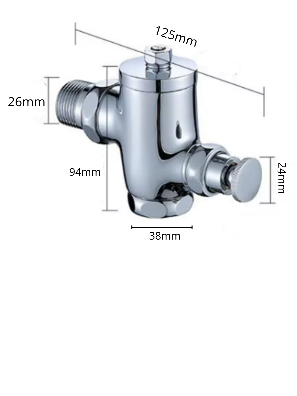 FLUXOMETRO BOTON 3/4 L CON FITTINGS TAUMM - 4
