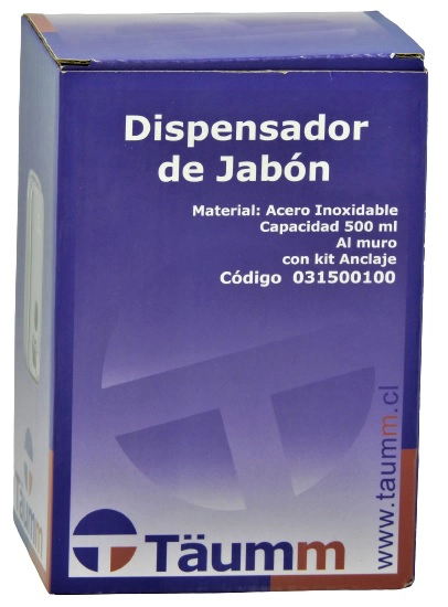DISPENSA JABON AL MURO 500 ML. TAUMM - 5