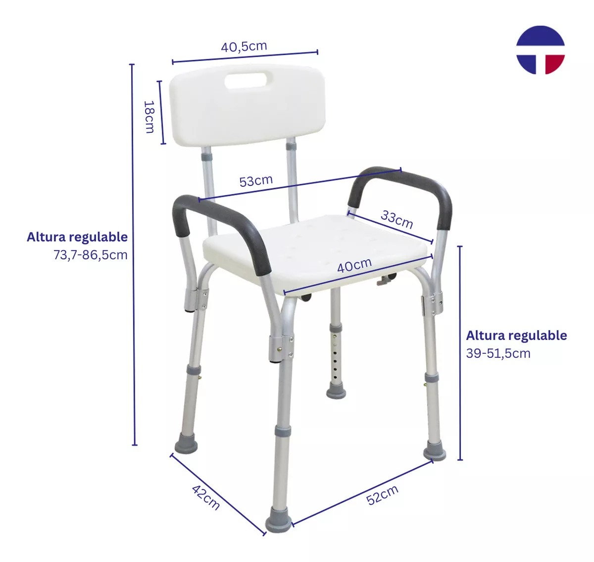 ASIENTO SEGURIDAD CON RESPALDO Y BRAZOS - 5