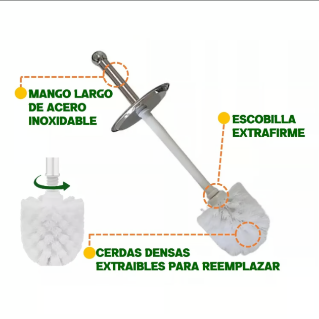 ESOBILLA LIMPIA WC ACERO INOX TAUMM - 4