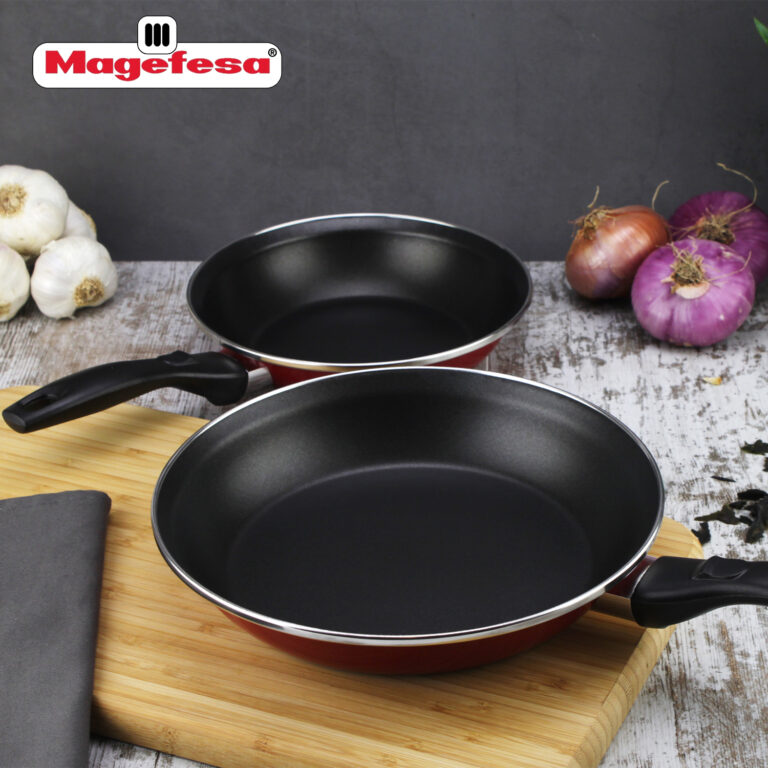 SET 3 SARTENES DE ACERO VITRIFICADO 18 20 24 CM MAGEFESA - 7