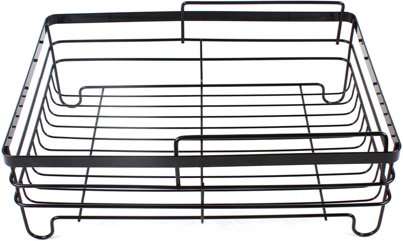 ELEGANTE SECAPLATOS DE ACERO AL CARBONO 2 NIVELES DOBLE BANDEJA Y PORTA SERVICIOS - 5
