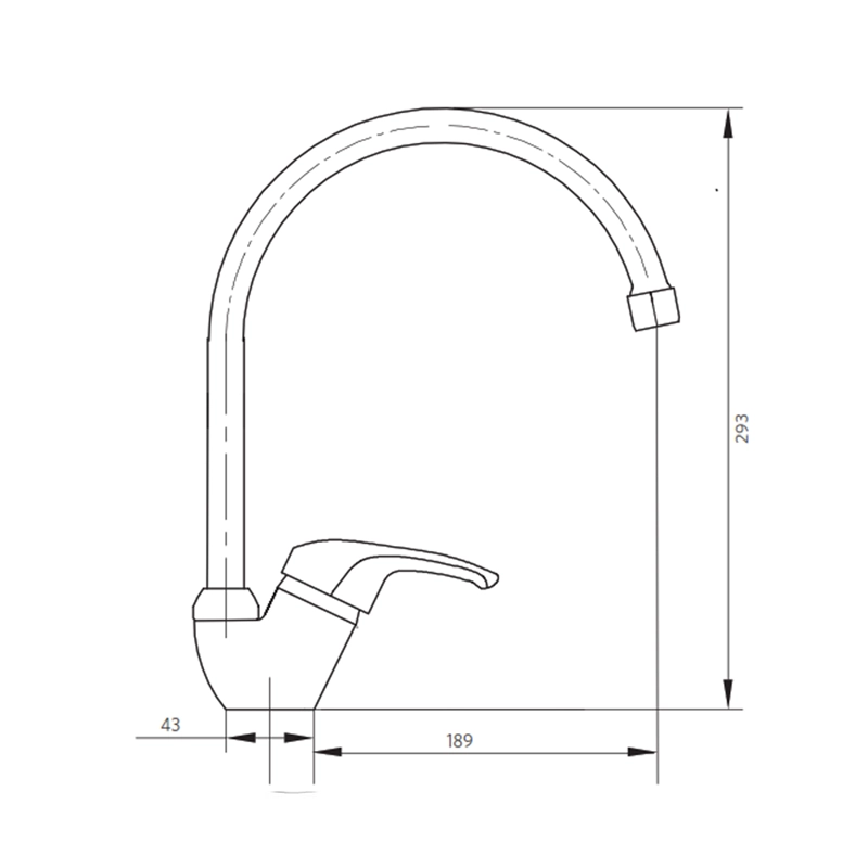 MONOMANDO LLAVE GRIFO LAVAPLATOS VERTICAL ATLANTA PMB - 3