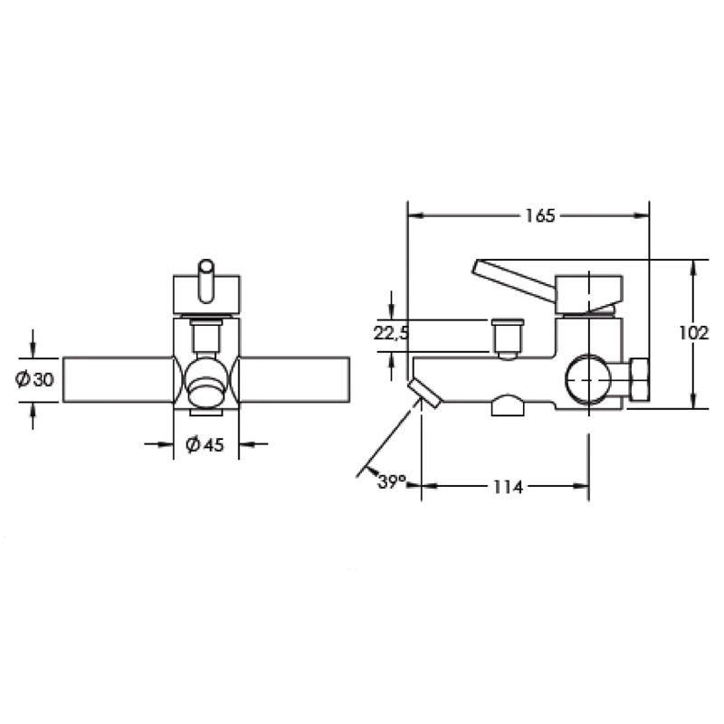LLAVE GRIFO MONOMANDO PARA TINA DUCHA DE ACERO INOXIDABLE SS304 FIORENZO - 5