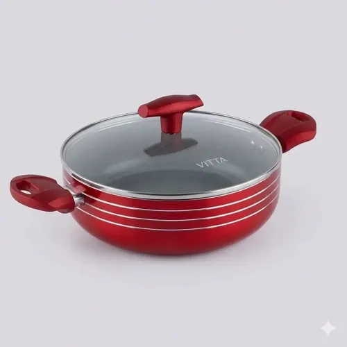 OLLA CACEROLA TIPO ARROCERA 24 CM DE 2.8L LINEA ROSSO MARCA VITTA - 2