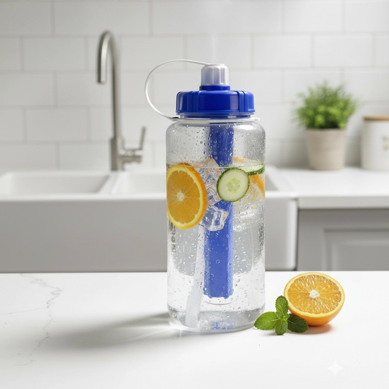 BOTELLA AGUA 2L TE RMICA REYPLAST AZUL CON CILINDRO HIELO Y TAPA - 5