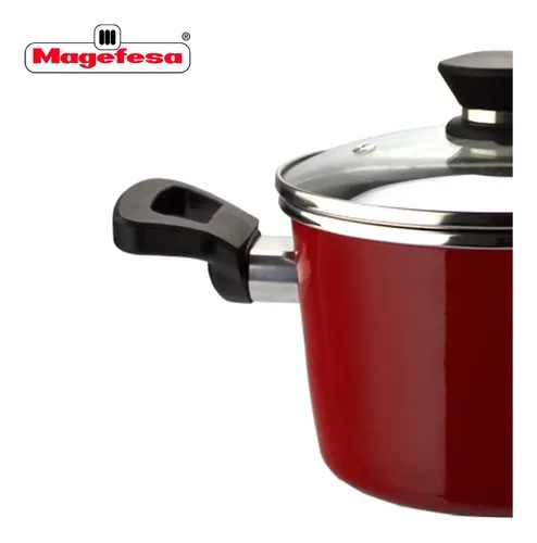 BATERIA DE COCINA CORAL 7 PIEZAS MAGEFESA ROJO - 3