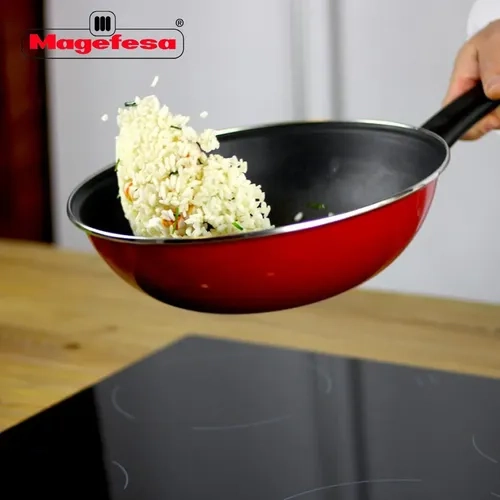 BATERIA DE COCINA CORAL 7 PIEZAS MAGEFESA ROJO - 6