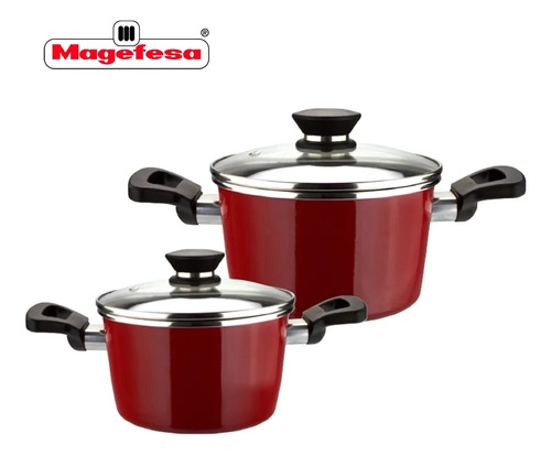 BATERIA DE COCINA CORAL 7 PIEZAS MAGEFESA ROJO - 7