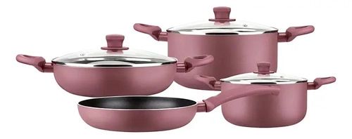BATERIA DE COCINA SPRING MARMICOC 7 PIEZAS ROJA - 1