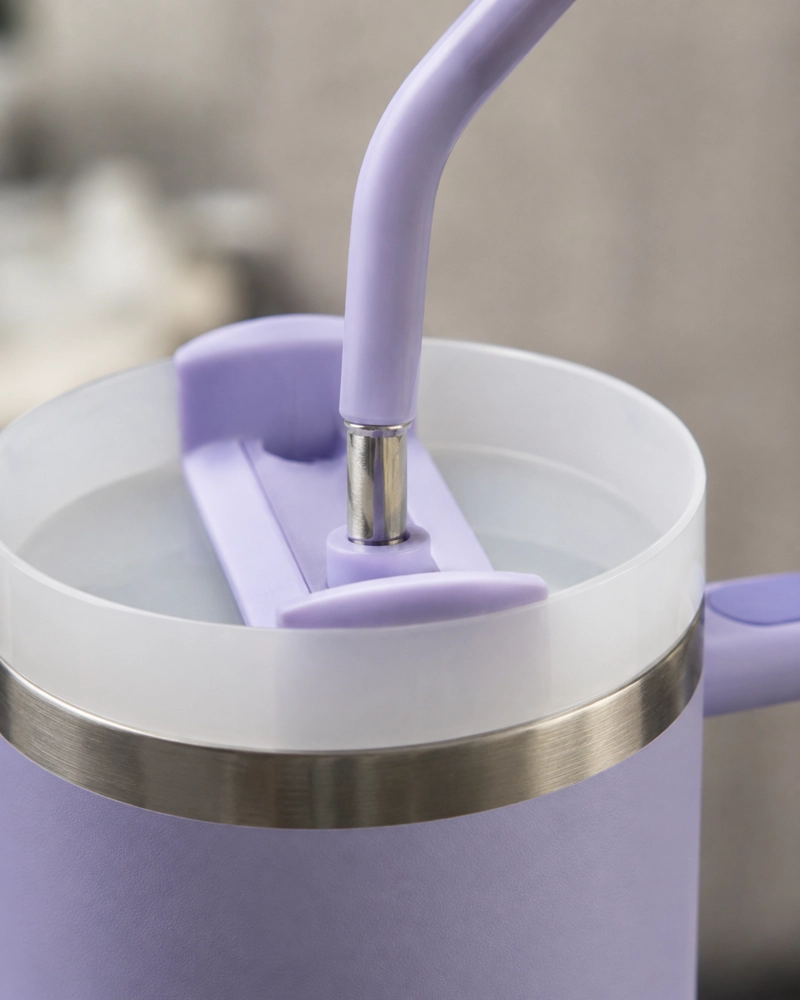 TERMO 1.2 L ACERO INOXIDABLE HALTEN MODELO GRANDE CON TAPA MORADO - 10
