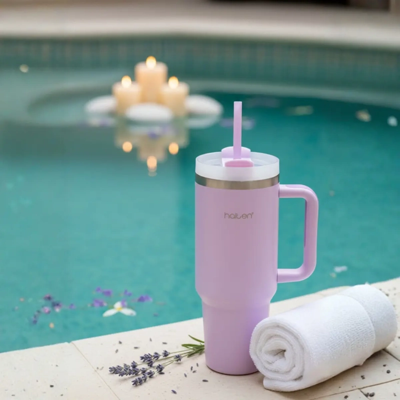 TERMO 1.2 L HALTEN GRANDE ACERO INOXIDABLE VIOLETA - 4