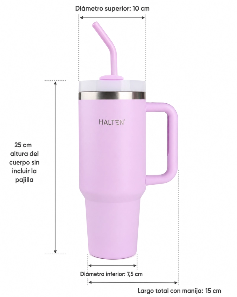 TERMO 1.2 L HALTEN GRANDE ACERO INOXIDABLE VIOLETA - 8