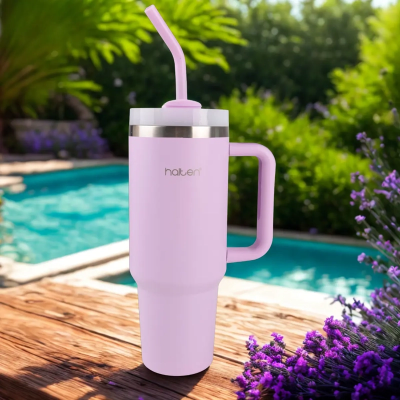 TERMO 1.2 L HALTEN GRANDE ACERO INOXIDABLE VIOLETA - 9