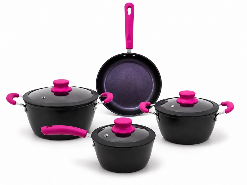 BATERIA DE COCINA 7 PIEZAS VITTA CHERRY ANTIADHERENTE PARA TODO TIPO DE COCINAS - 10