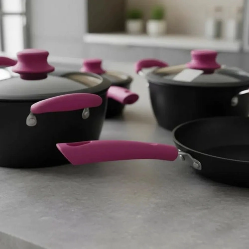BATERIA DE COCINA 7 PIEZAS VITTA CHERRY ANTIADHERENTE PARA TODO TIPO DE COCINAS - 2