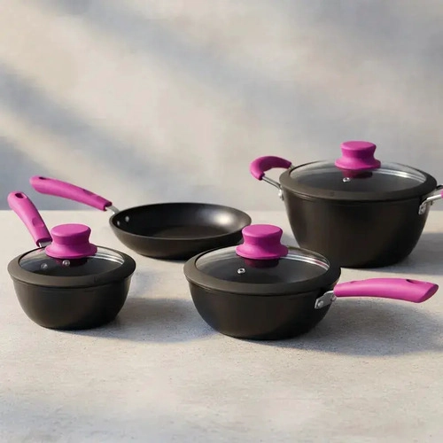 BATERIA DE COCINA 7 PIEZAS VITTA CHERRY ANTIADHERENTE PARA TODO TIPO DE COCINAS - 6