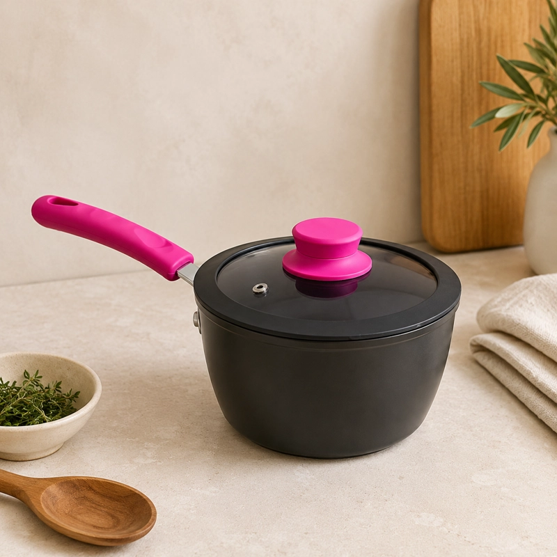BATERIA DE COCINA 7 PIEZAS VITTA CHERRY ANTIADHERENTE PARA TODO TIPO DE COCINAS - 9