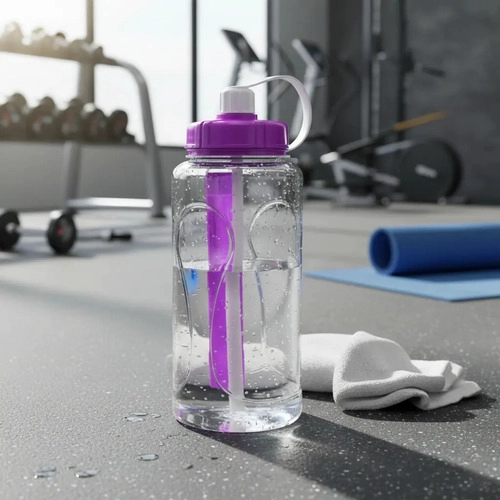 BOTELLA DEPORTIVA MORADO BIO LIFE 2L REYPLAST CON ENFRIADOR DE HIELO - 4