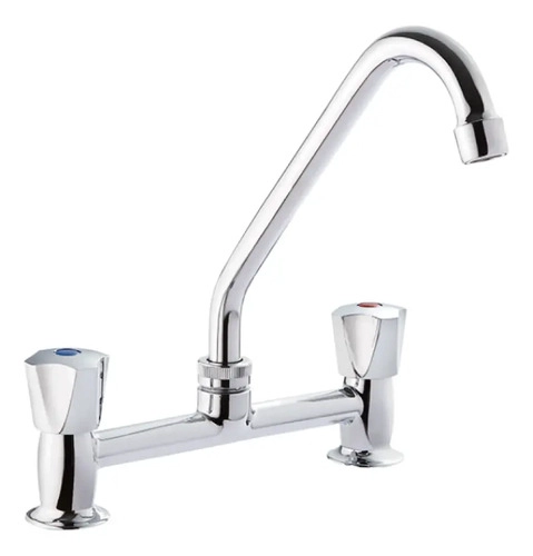 COMBINACION LAVAPLATOS DOBLE COMANDO CROMO PMB MODELO 8 - 2