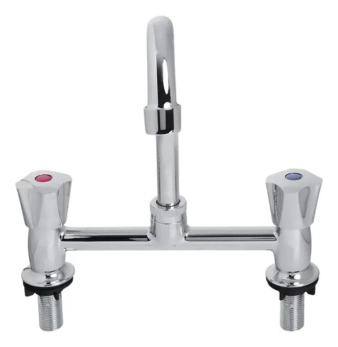 COMBINACION LAVAPLATOS DOBLE COMANDO CROMO PMB MODELO 8 - 4
