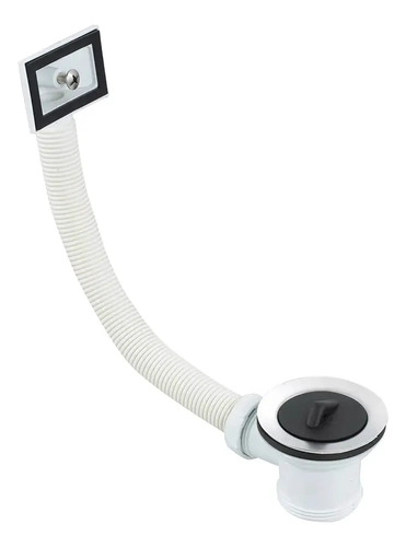 DESAGÜE LAVAPLATOS FLEXIBLE 1 1/2' CON REBALSE Y TAPON STRETTO SDL BLANCO PVC - 3