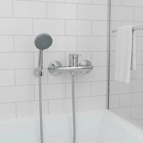 MONOMANDO DUCHA CROMADO STRETTO CARMINA GRIFERIA BAÑO - 3